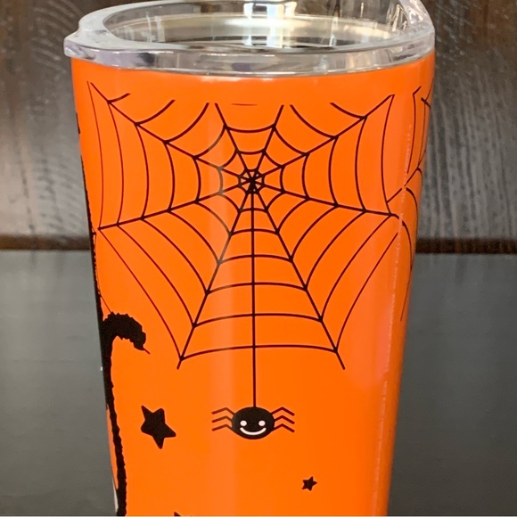 Hello Kitty in Black Cat Costume Stainless Steel Halloween Tumbler - Spider Web - Picture 6 of 10